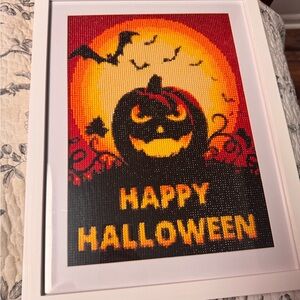 Framed Halloween Pumpkin Art